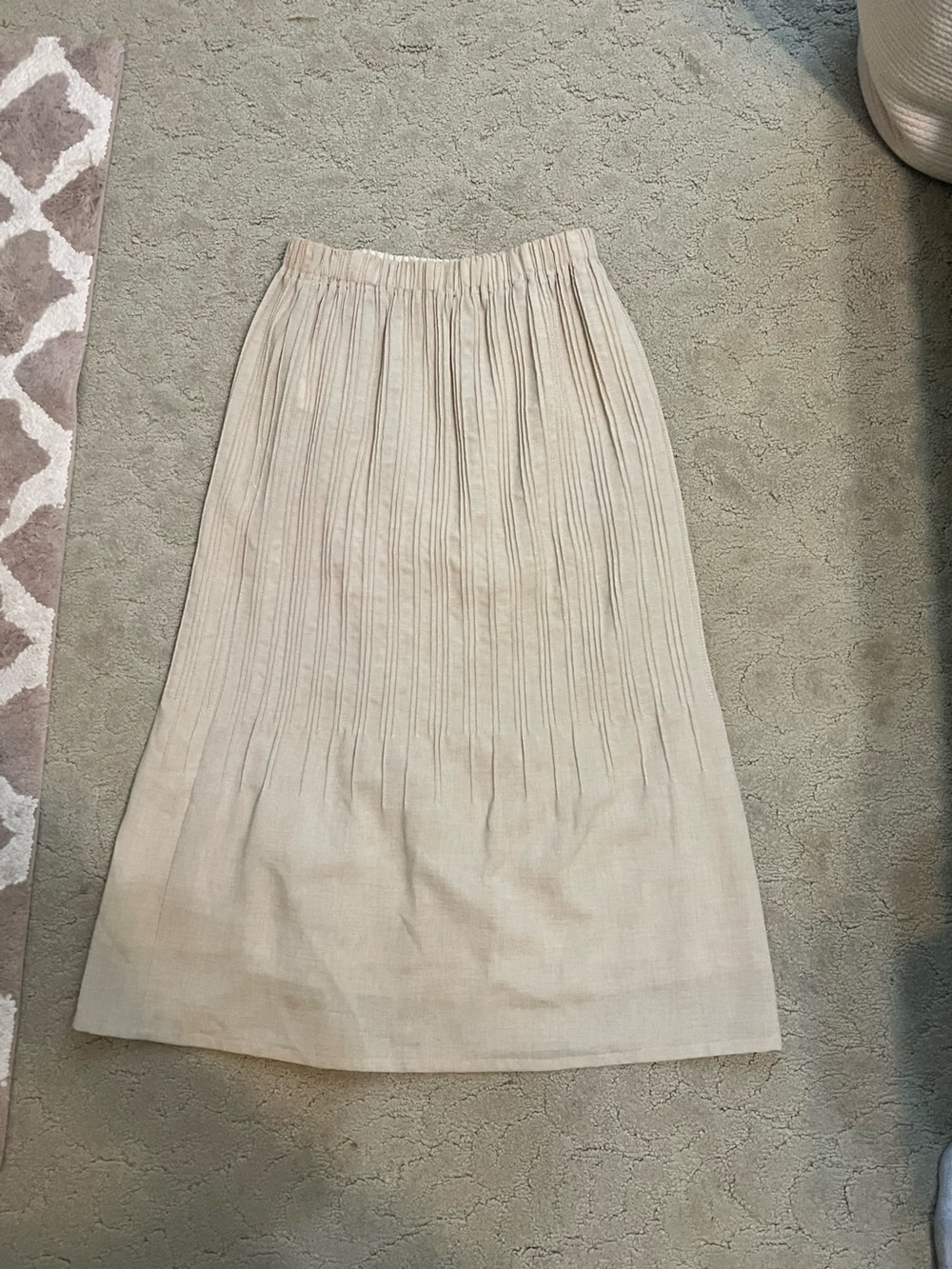 Japanese Pleated Cream Women's Skirt